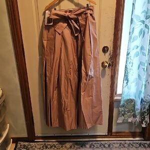 Elegant Mauve Maxi Skirt with Tie Waist